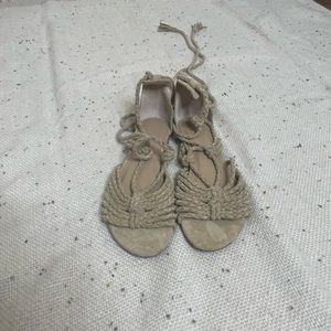 Joie Falk Lace Up Tan Gladiator Sandals